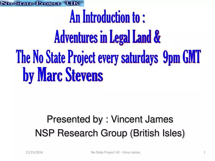 presented by vincent james nsp research group british isles