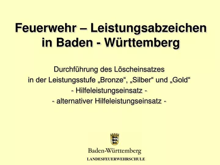 feuerwehr leistungsabzeichen in baden w rttemberg