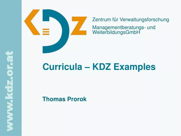 curricula kdz examples