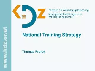 National Training Strategy
