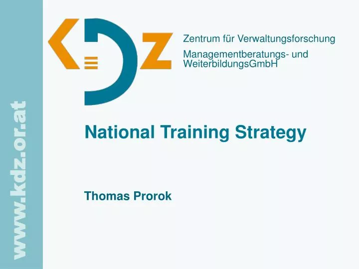 national training strategy