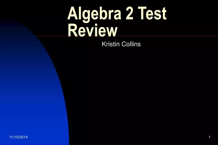 algebra 2 test review