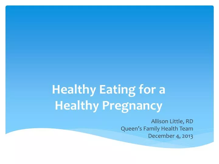 healthy eating for a healthy pregnancy