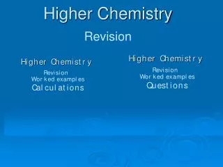 Higher Chemistry