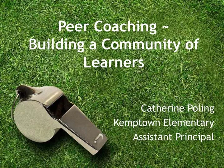 peer coaching building a community of learners
