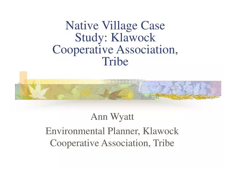 native village case study klawock cooperative association tribe