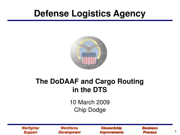 the dodaaf and cargo routing in the dts