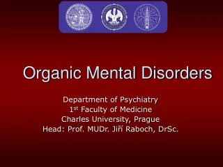 Organic Mental Disorders