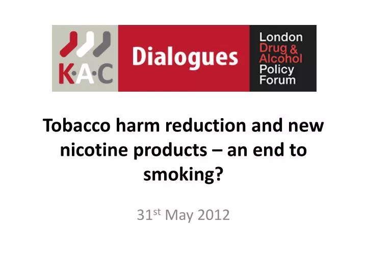 tobacco harm reduction and new nicotine products an end to smoking