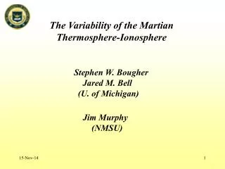 The Variability of the Martian Thermosphere-Ionosphere