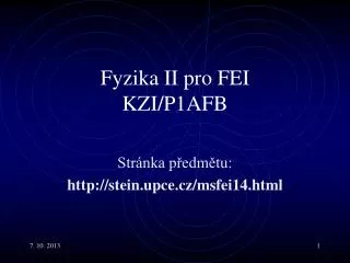 fyzika ii pro fei kzi p1afb