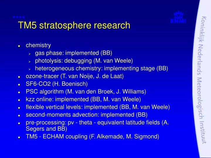 tm5 stratosphere research