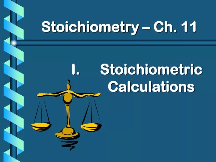 stoichiometry ch 11