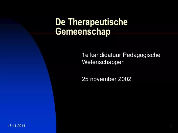 de therapeutische gemeenschap