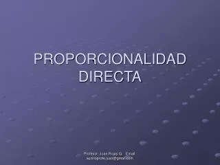 proporcionalidad directa
