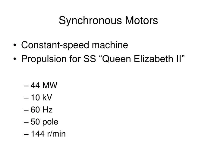 synchronous motors