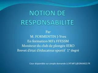 notion de responsabilite