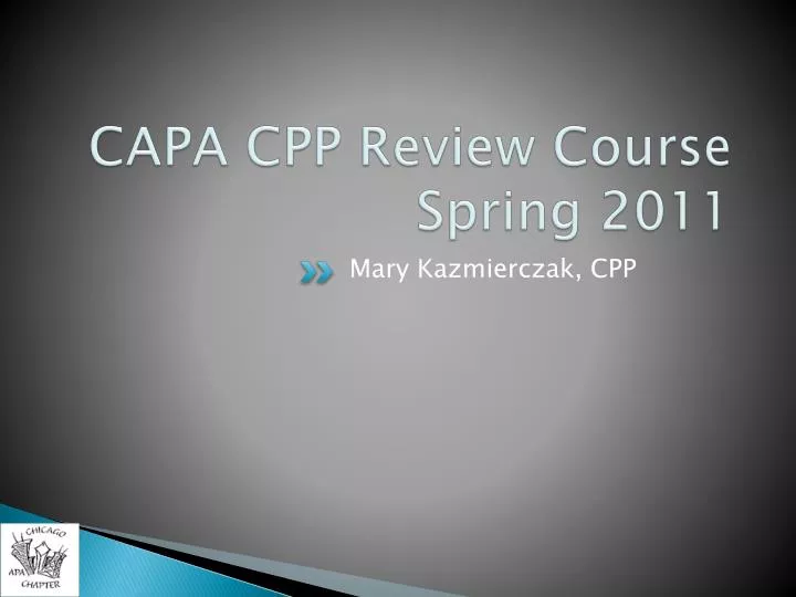 capa cpp review course spring 2011