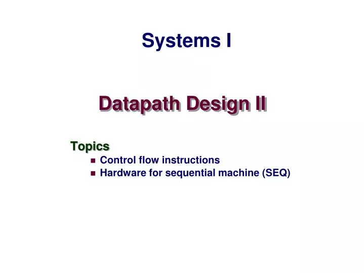 datapath design ii