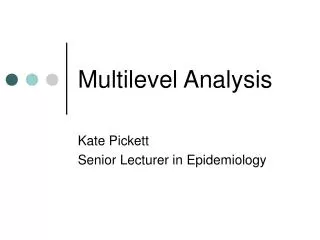 Multilevel Analysis