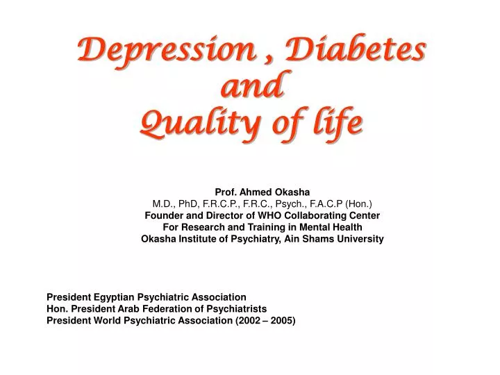 depression diabetes and quality of life