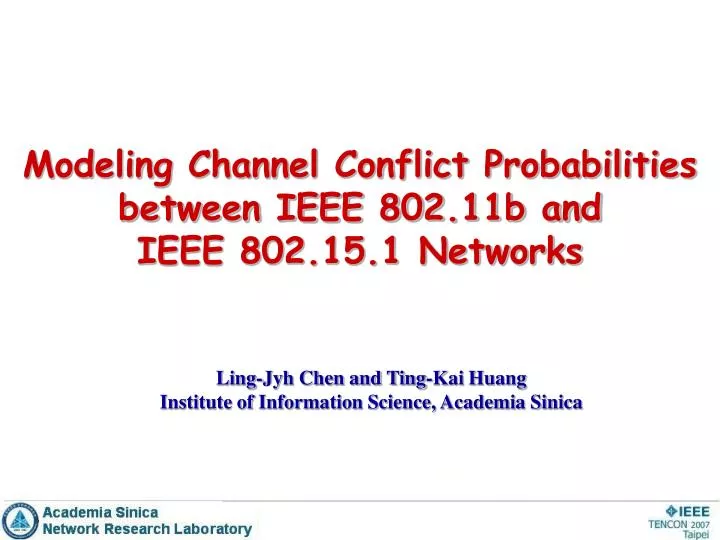 modeling channel conflict probabilities between ieee 802 11b and ieee 802 15 1 networks