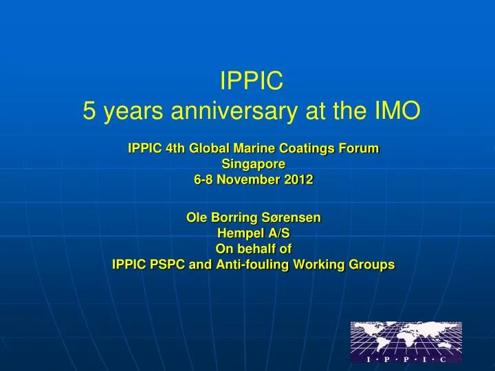 ippic 5 years anniversary at the imo