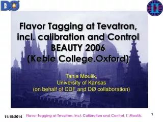 Flavor Tagging at Tevatron, incl. calibration and Control BEAUTY 2006 (Keble College,Oxford)
