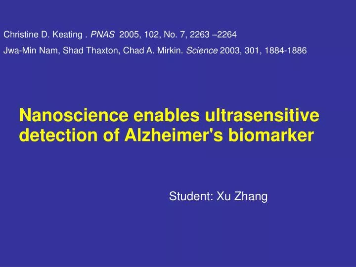nanoscience enables ultrasensitive detection of alzheimer s biomarker