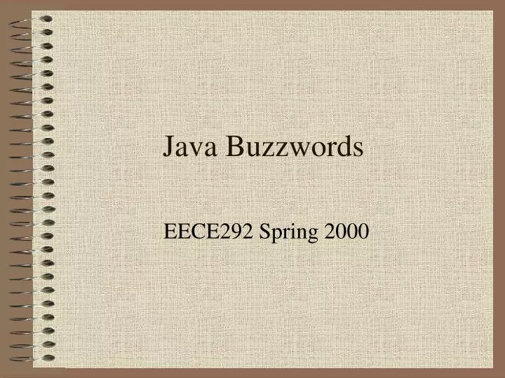 java buzzwords