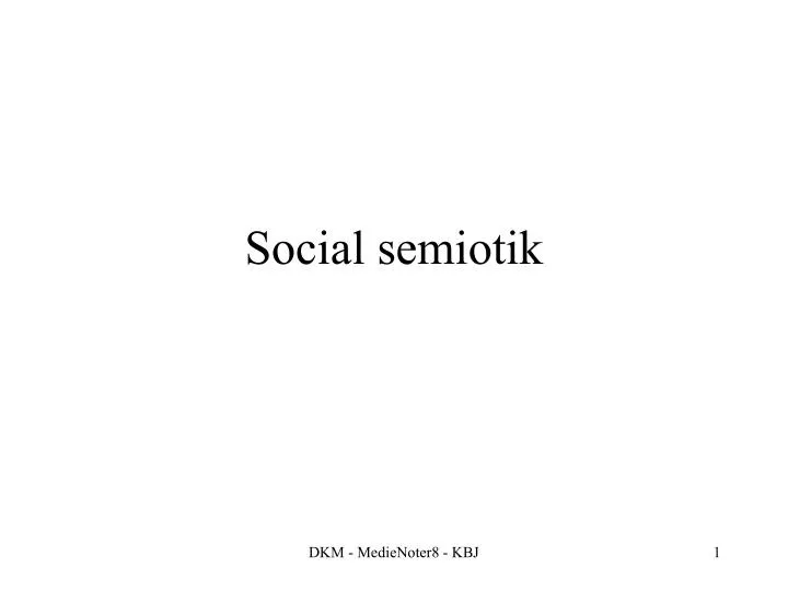 social semiotik