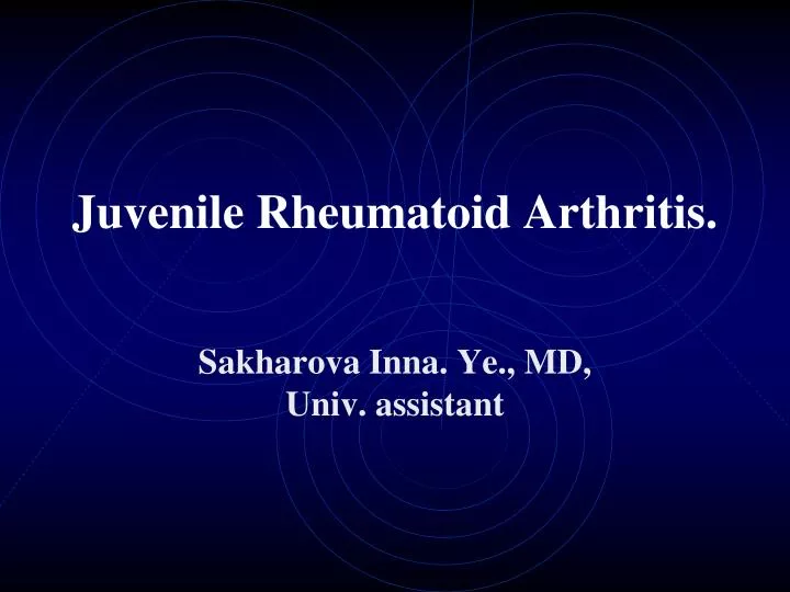 juvenile r heumatoid a rthritis