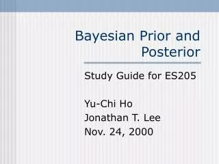 Bayesian Prior and Posterior