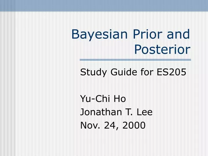 bayesian prior and posterior