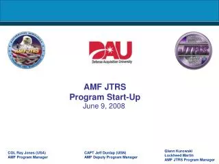 AMF JTRS Program Start-Up