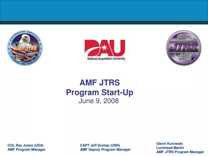 amf jtrs program start up