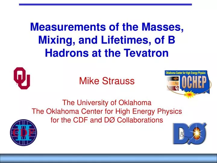measurements of the masses mixing and lifetimes of b hadrons at the tevatron
