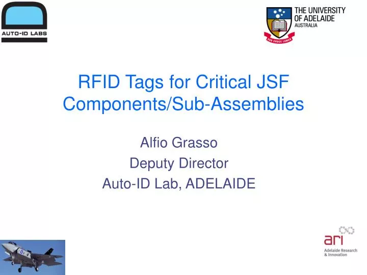 rfid tags for critical jsf components sub assemblies