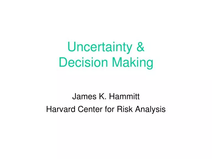 uncertainty decision making