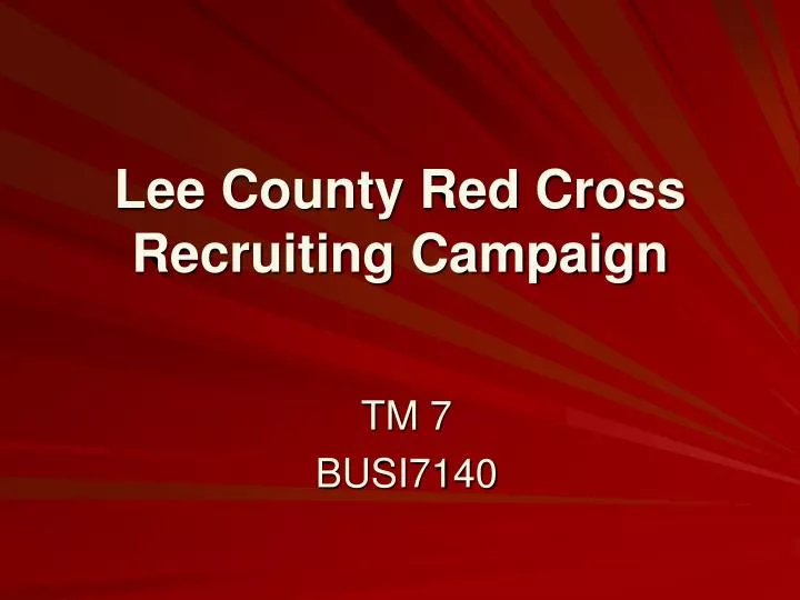 lee county red cross recruiting campaign