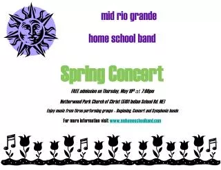 mid rio grande home school band Spring Concert