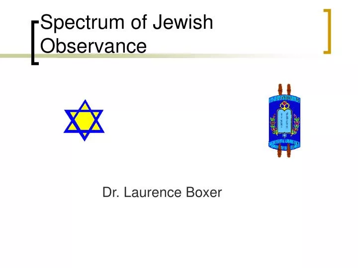 spectrum of jewish observance