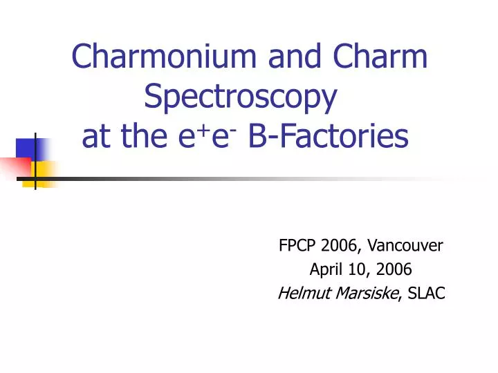 charmonium and charm spectroscopy at the e e b factories