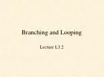 Branching and Looping - slide 1