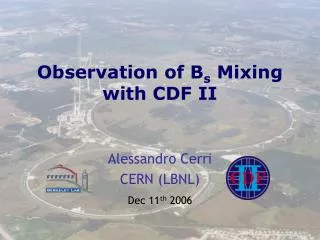 Observation of B s Mixing with CDF II