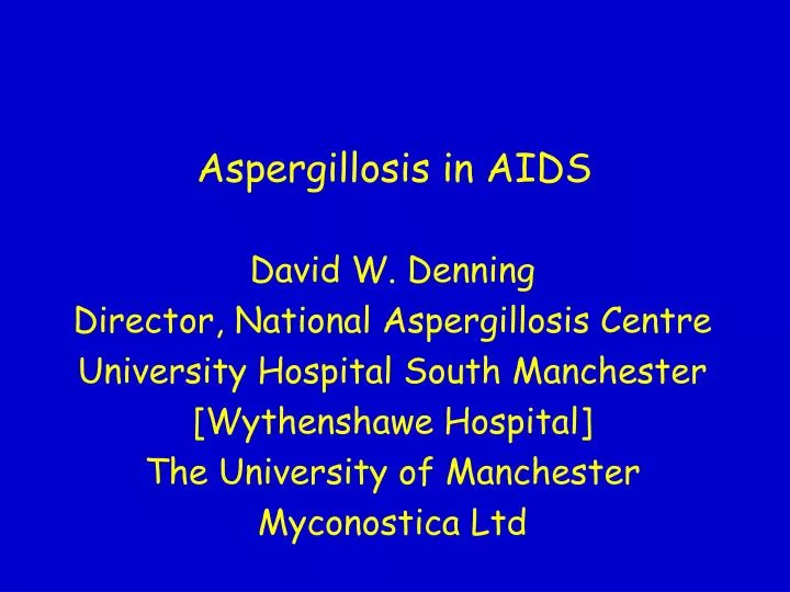 aspergillosis in aids