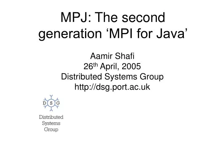 mpj the second generation mpi for java