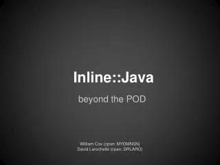 Inline::Java