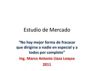 estudio de mercado