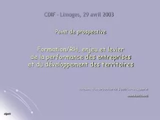point de prospective